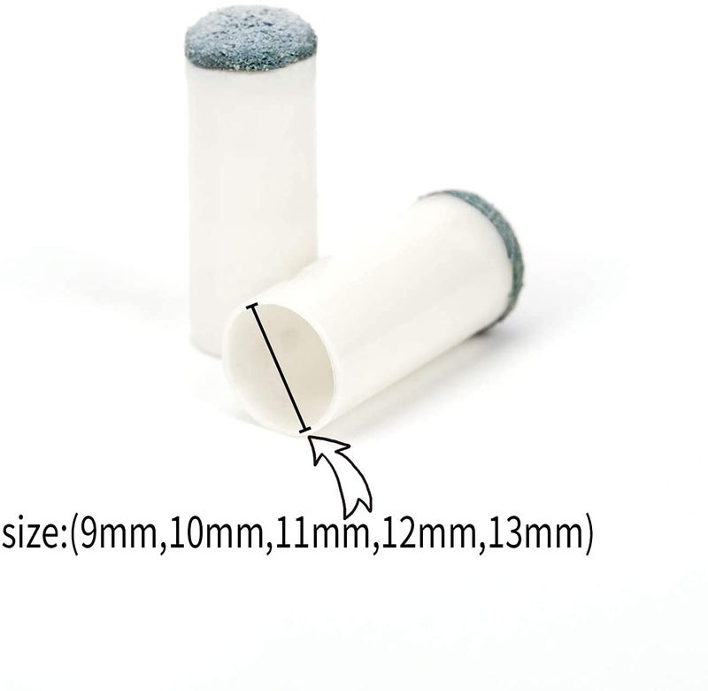 Savita 50 Pieces Assorted Pool Billiard Cue Tips Pool Stick Tips Replacements Compatible with 9mm, 10mm, 11mm, 12mm, 13mm Cue Tips - Image 2